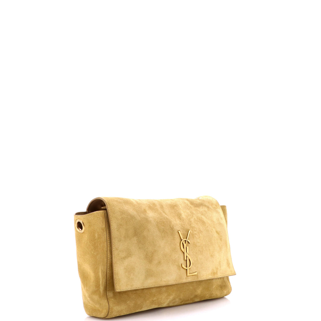 Classic Monogram Reversible Shoulder Bag Suede and Leather Medium