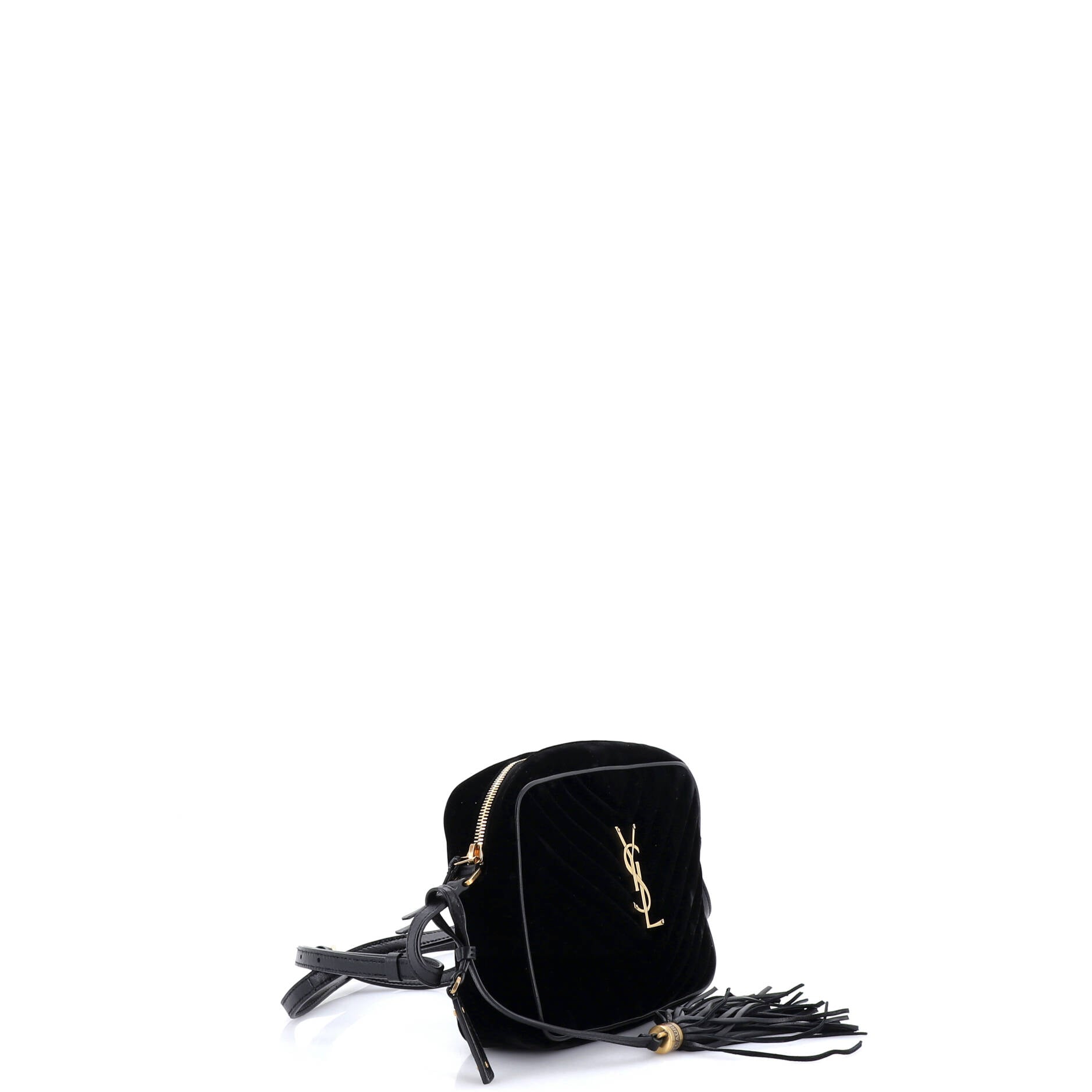 Lou Camera Bag Matelasse Chevron Velvet Small
