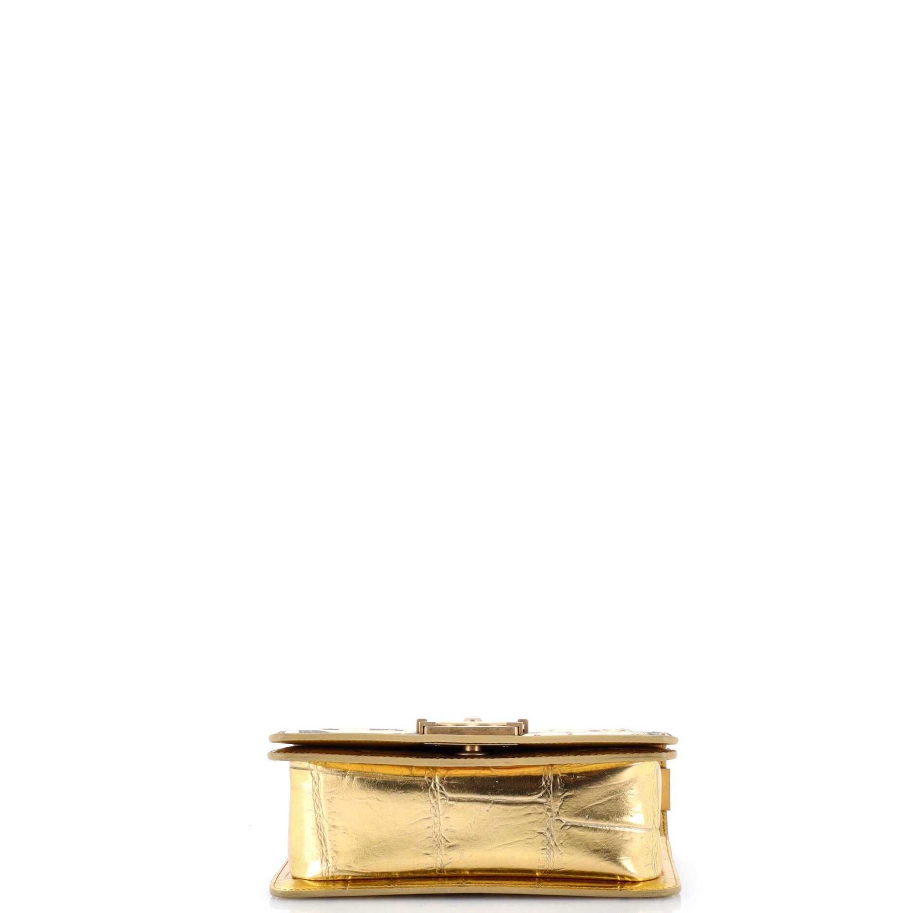 Boy Flap Bag Graffiti Crocodile Embossed Calfskin Small