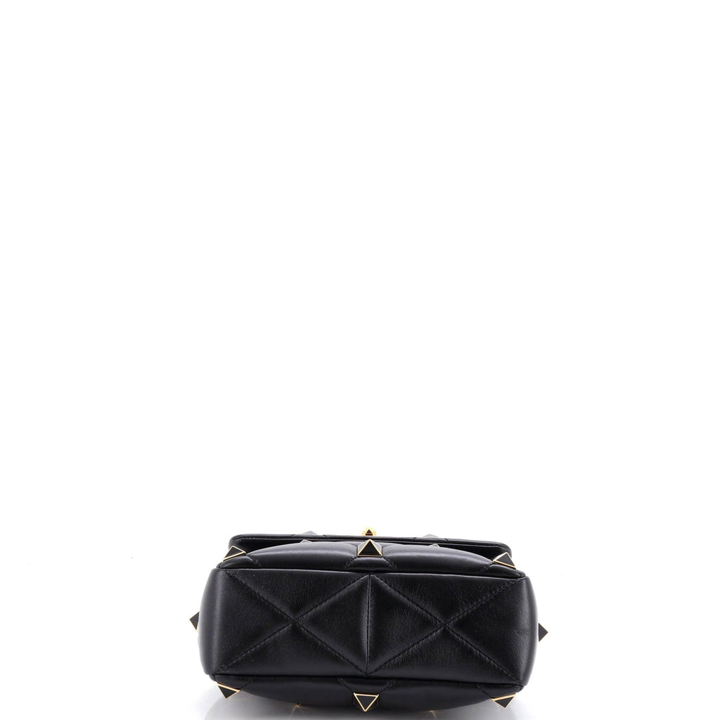 Roman Stud Flap Bag Quilted Leather Small