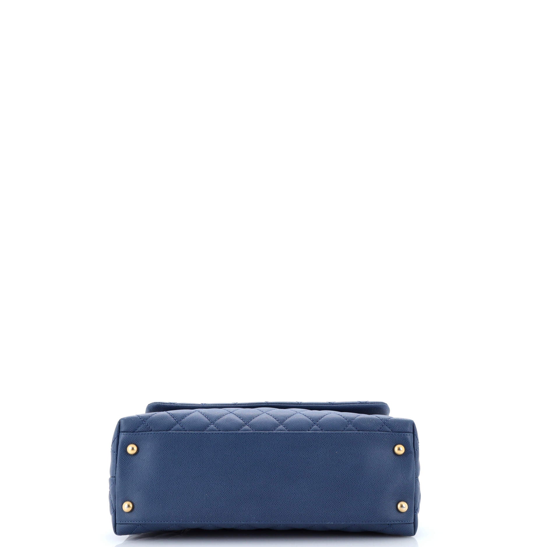 Coco Top Handle Bag Quilted Caviar Small