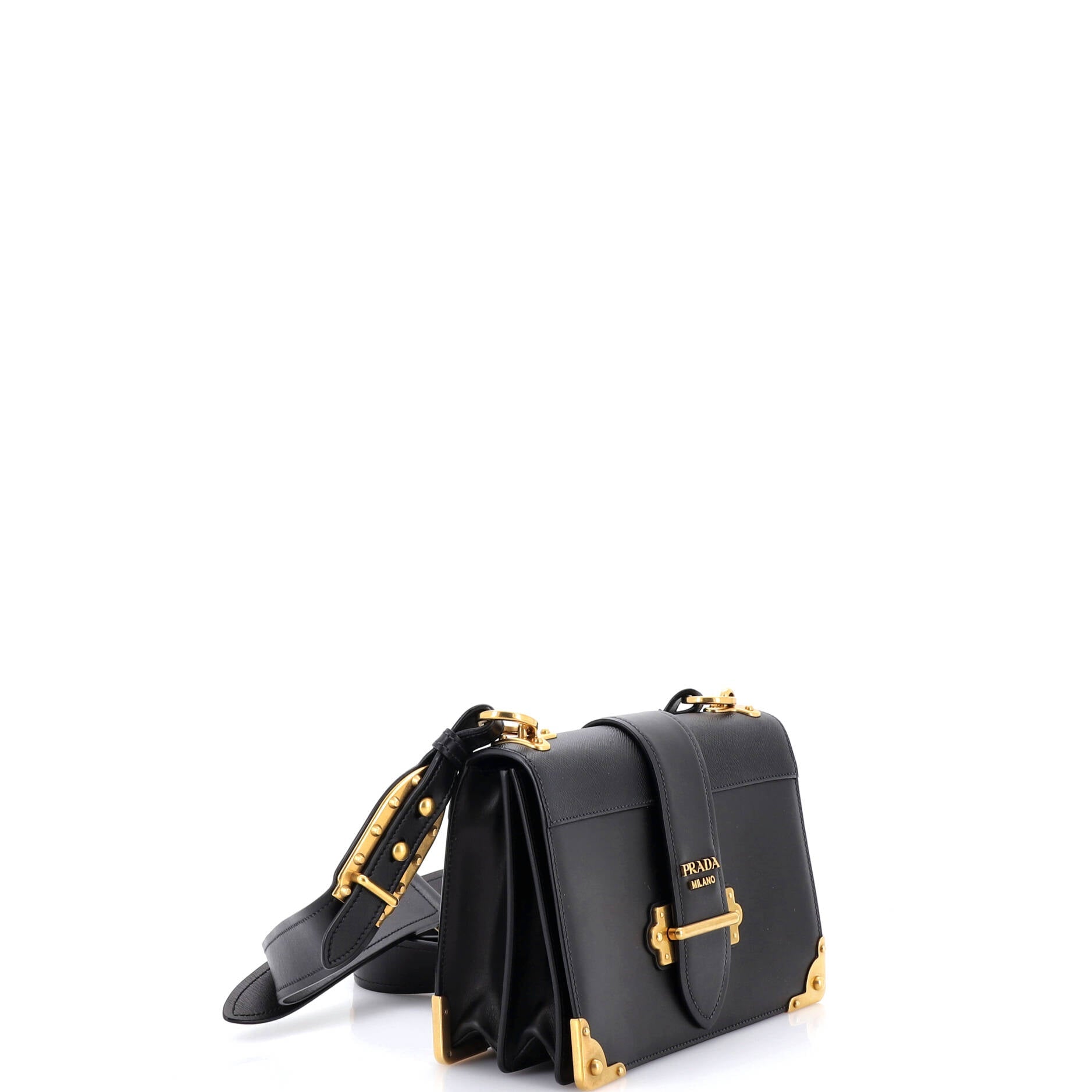 Cahier Crossbody Bag Leather and Saffiano Leather Large