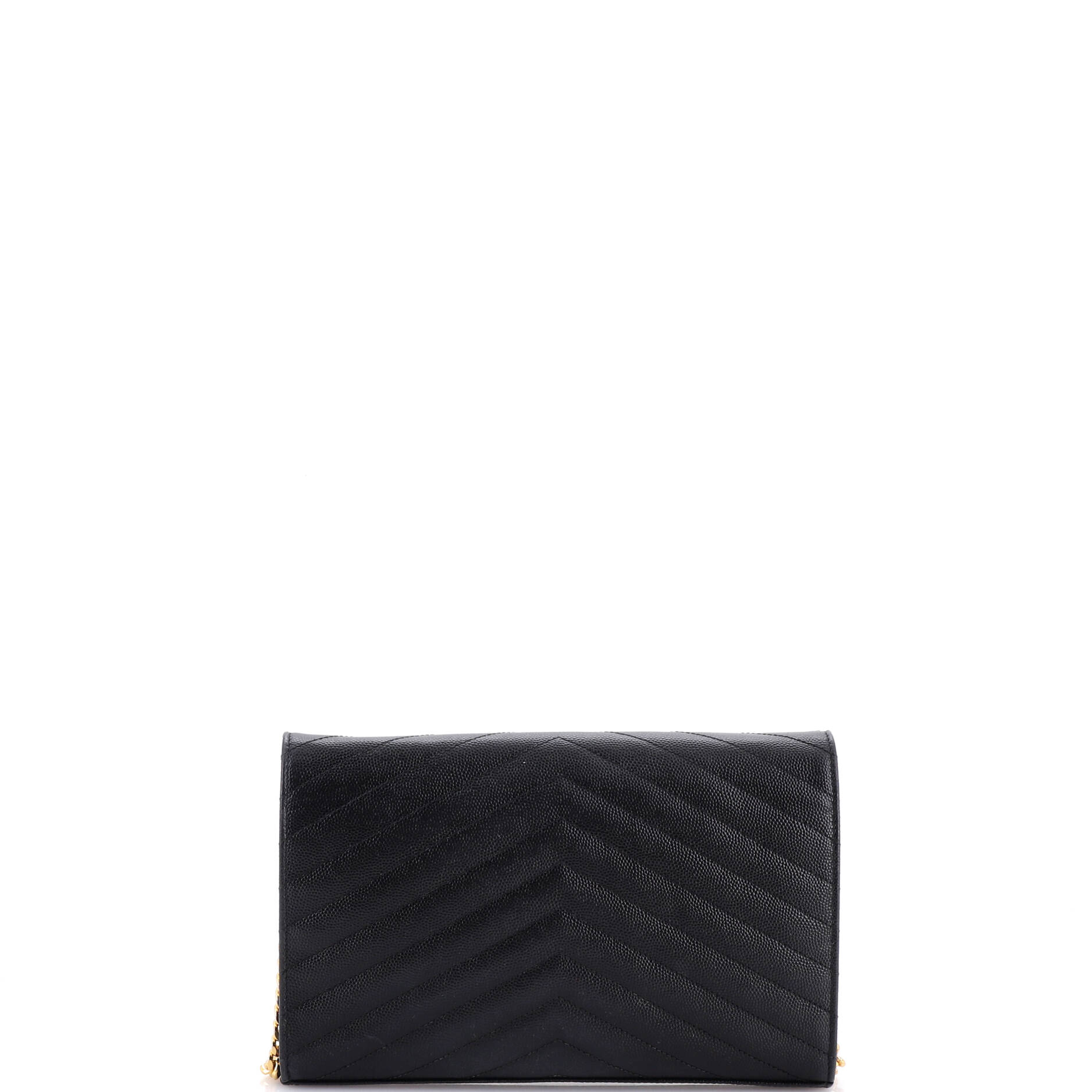 Classic Monogram Wallet on Chain Matelasse Chevron Leather Medium