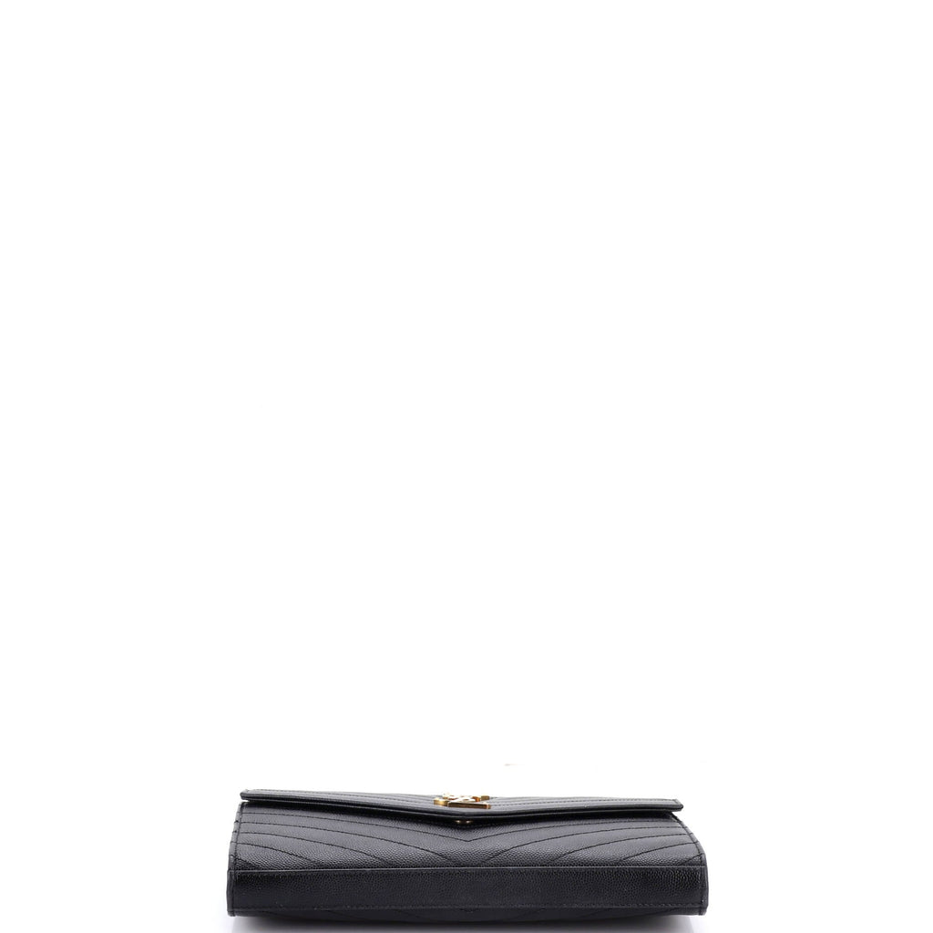 Classic Monogram Wallet on Chain Matelasse Chevron Leather Medium