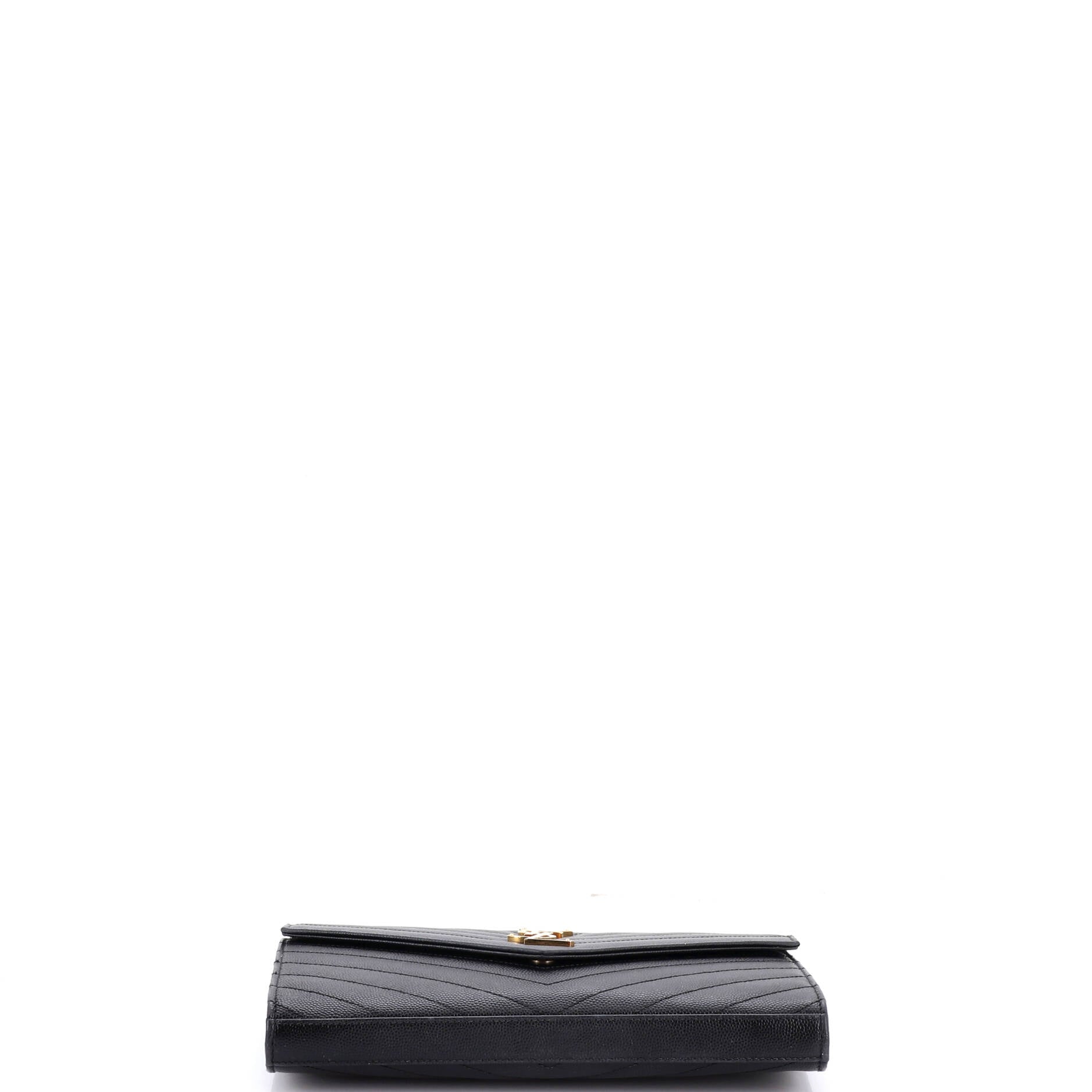 Classic Monogram Wallet on Chain Matelasse Chevron Leather Medium