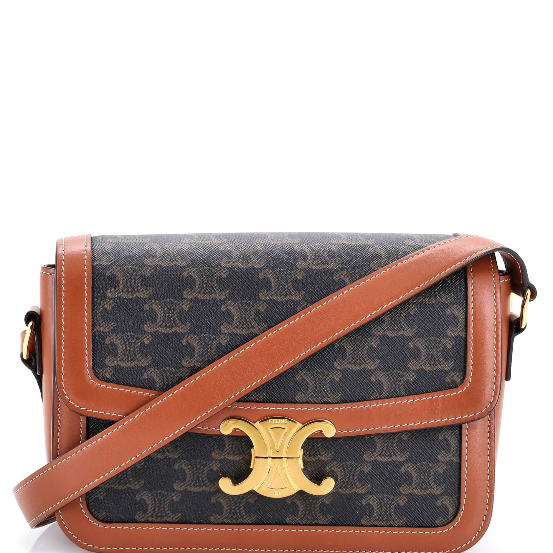 Triomphe Shoulder Bag Triomphe Coated Canvas Medium