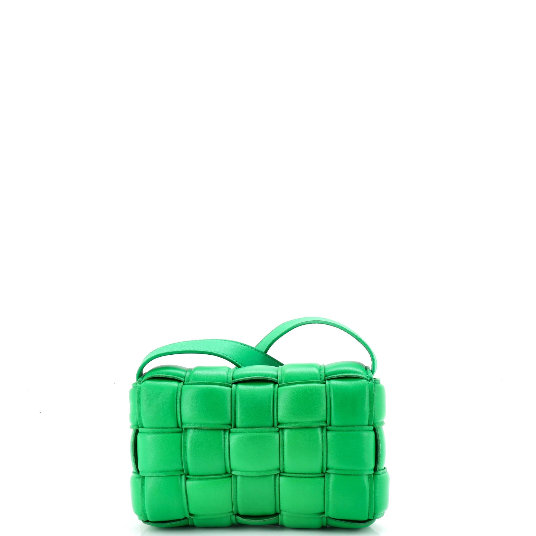 Cassette Crossbody Bag Padded Maxi Intrecciato Leather Small