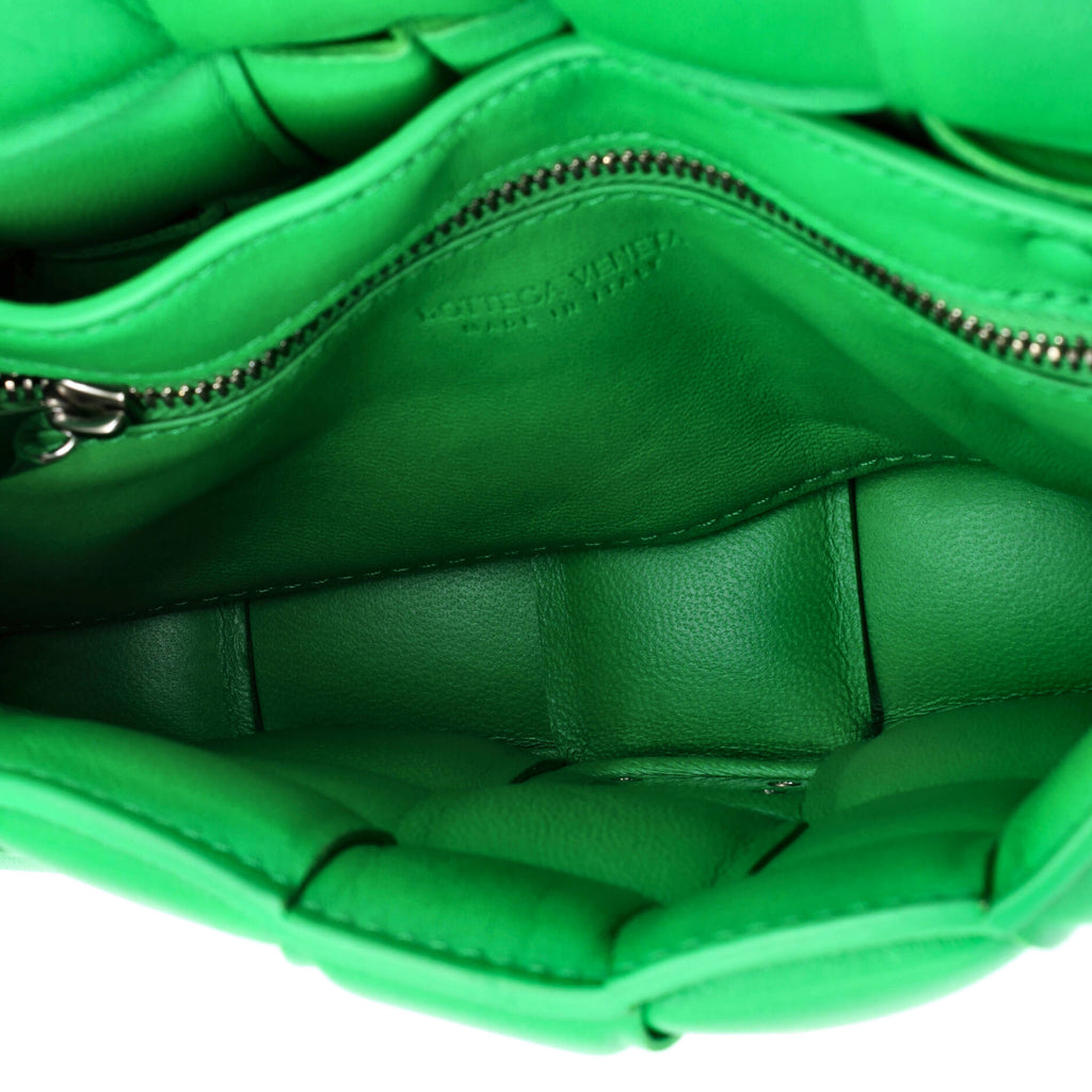 Cassette Crossbody Bag Padded Maxi Intrecciato Leather Small