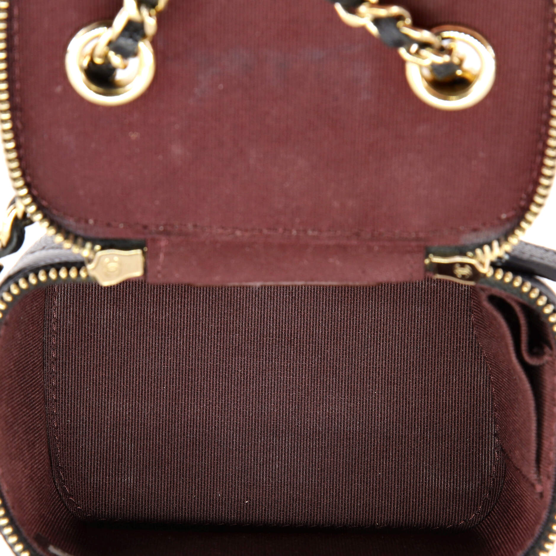 Classic Vanity Case with Chain Quilted Caviar Mini
