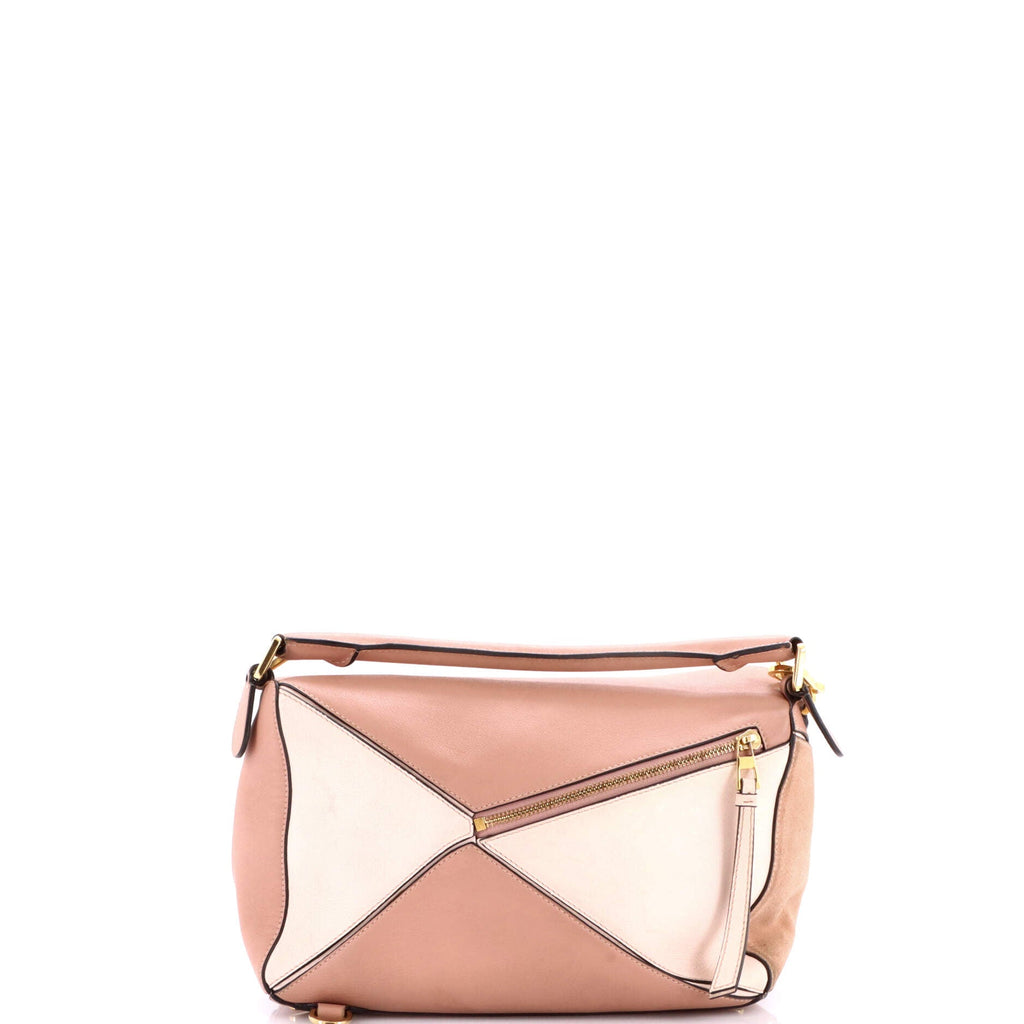Puzzle Bag Leather and Suede Small