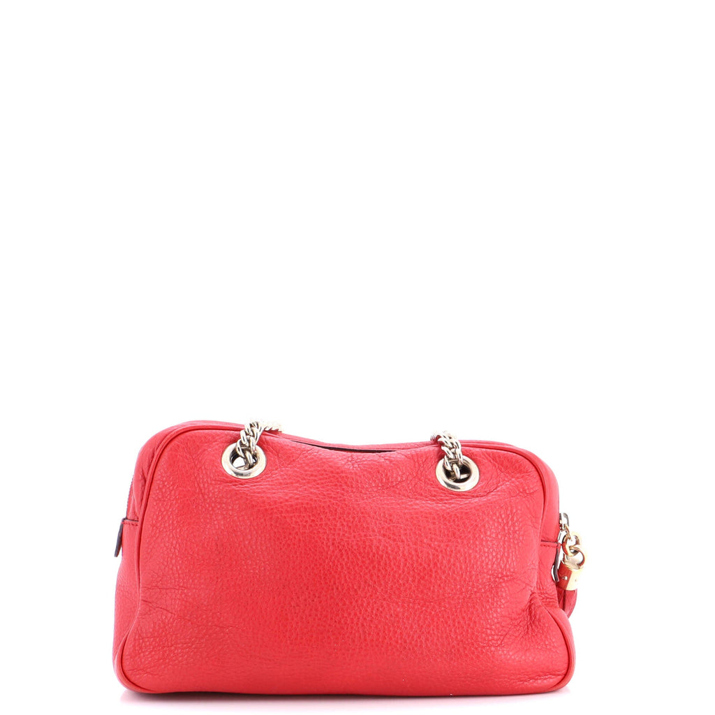 Soho Chain Zip Shoulder Bag Leather Small