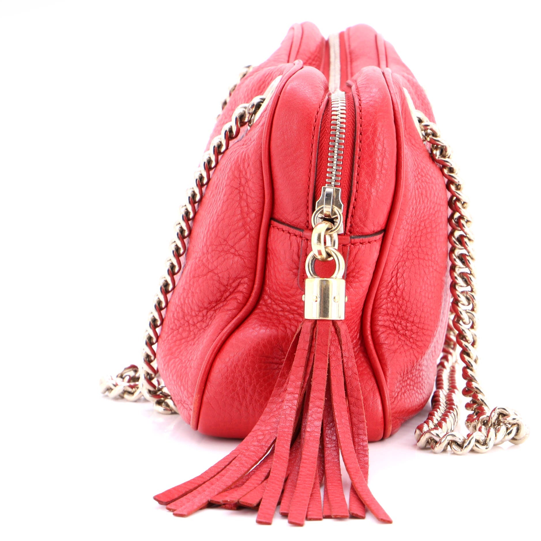 Soho Chain Zip Shoulder Bag Leather Small