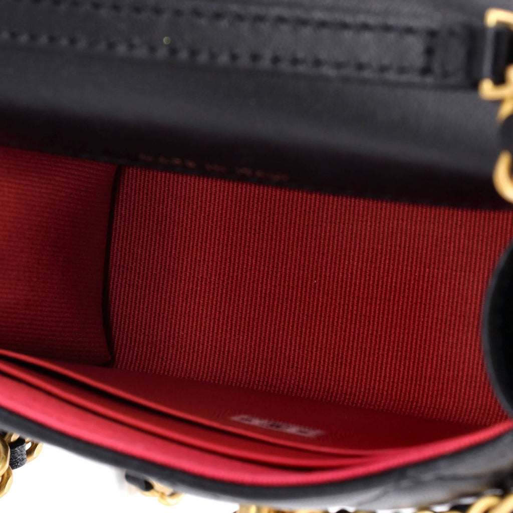 Coco Love CC Heart Clutch with Chain Quilted Lambskin Mini