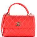 Trendy CC Top Handle Bag Quilted Lambskin Small
