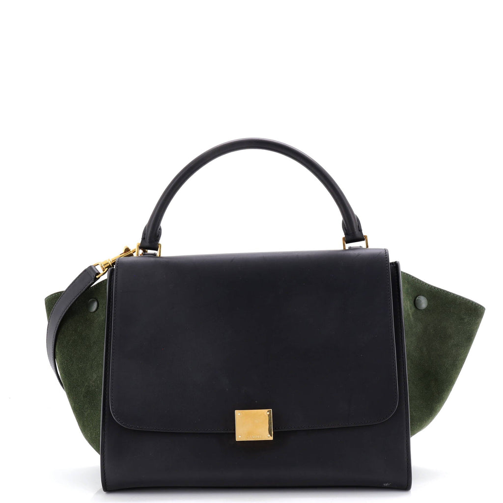 Bicolor Trapeze Bag Leather Medium