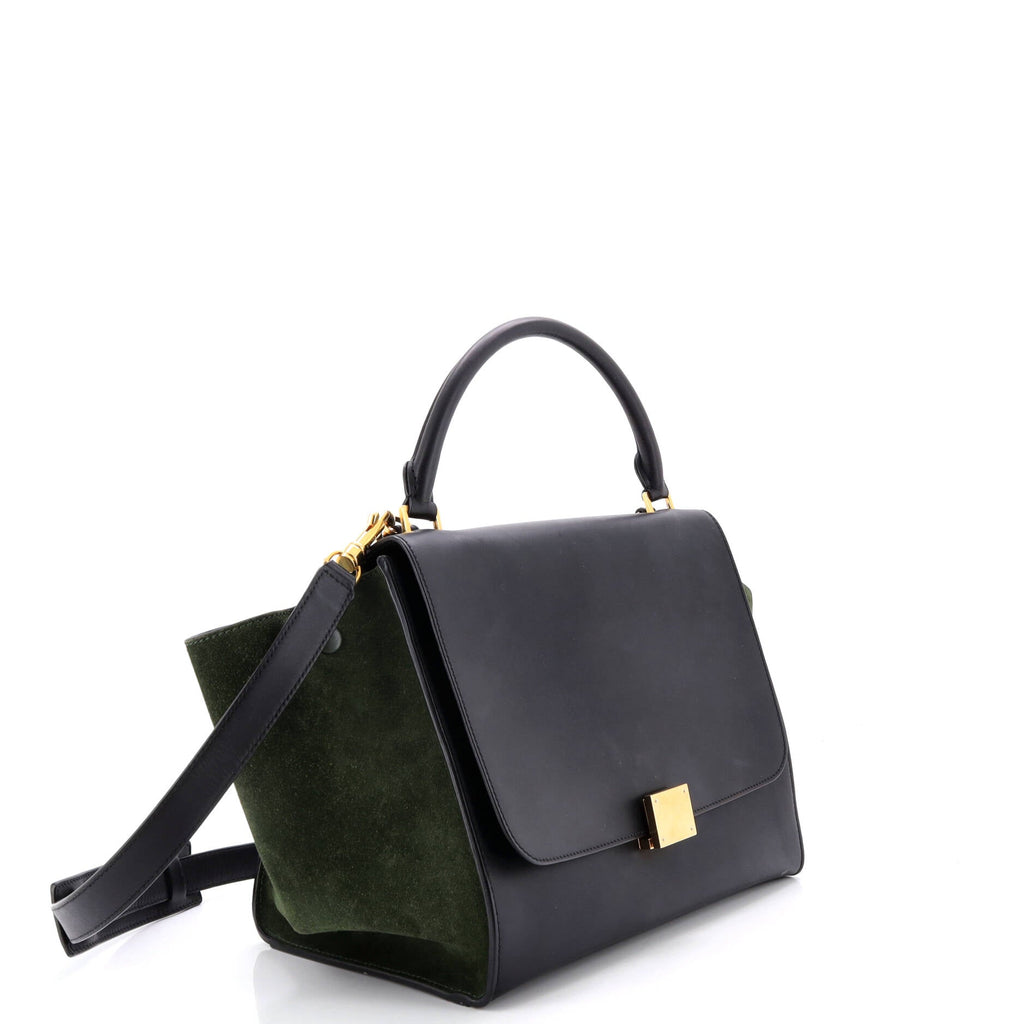 Bicolor Trapeze Bag Leather Medium