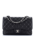 Classic Double Flap Bag Quilted Caviar Jumbo