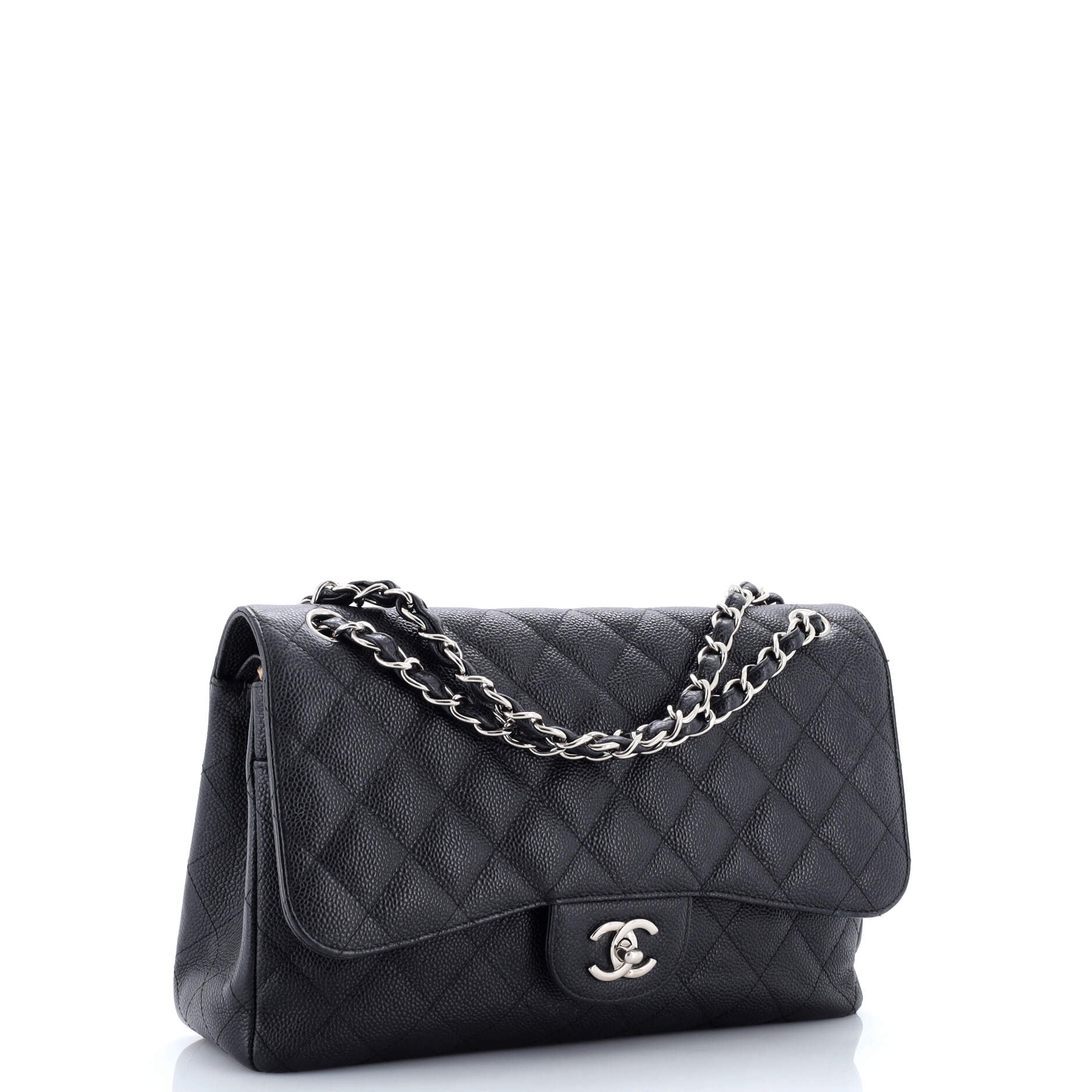 Classic Double Flap Bag Quilted Caviar Jumbo