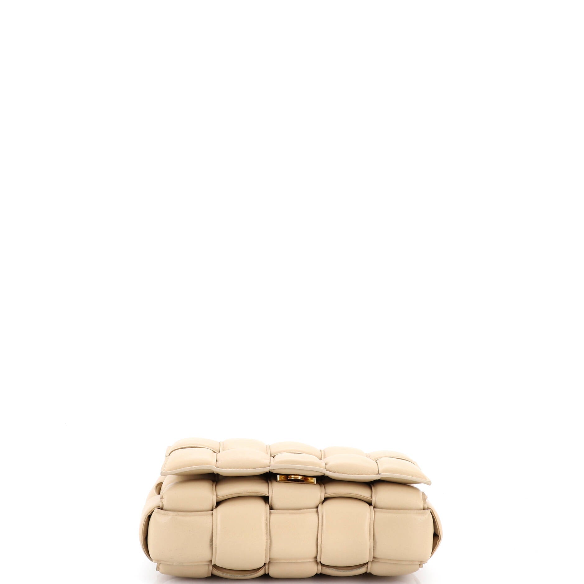 Cassette Chain Crossbody Bag Padded Maxi Intrecciato Leather