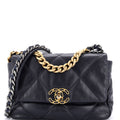 19 Flap Bag Quilted Leather Medium