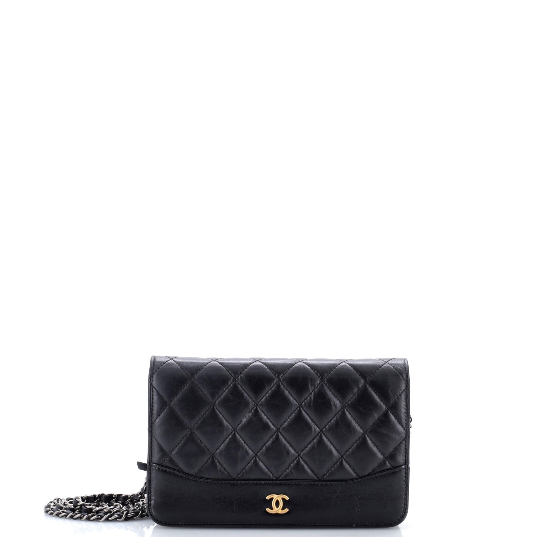 Gabrielle Wallet on Chain Quilted Aged Calfskin