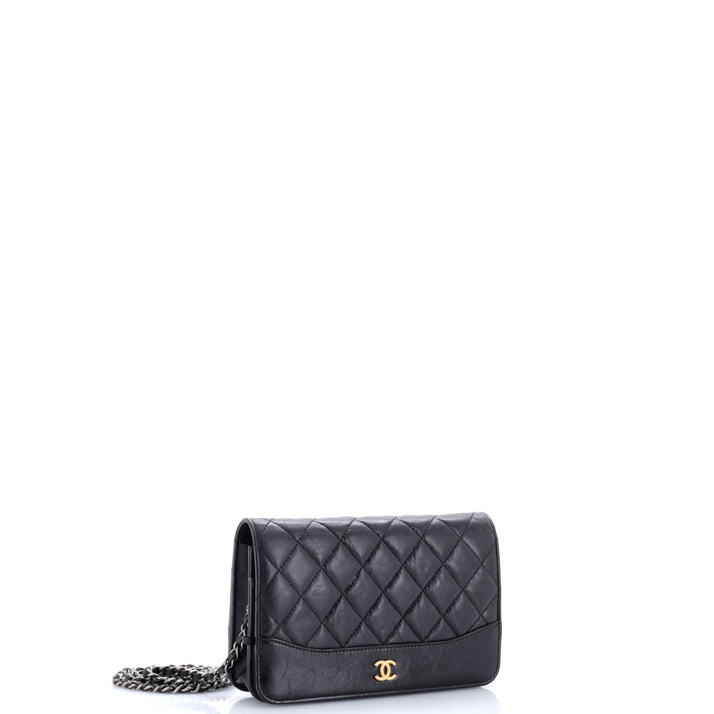 Gabrielle Wallet on Chain Quilted Aged Calfskin