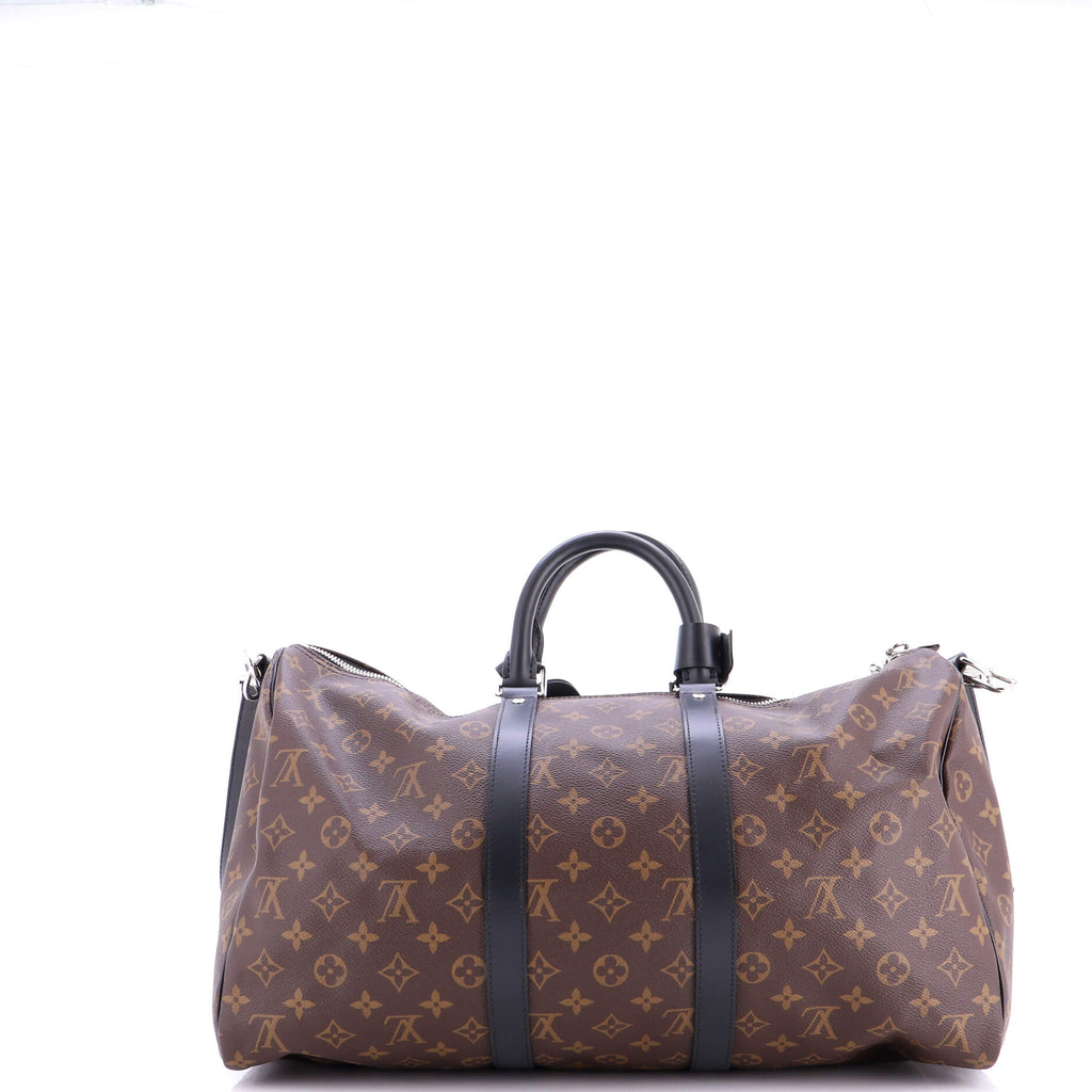 Keepall Bandouliere Bag Macassar Monogram Canvas 45