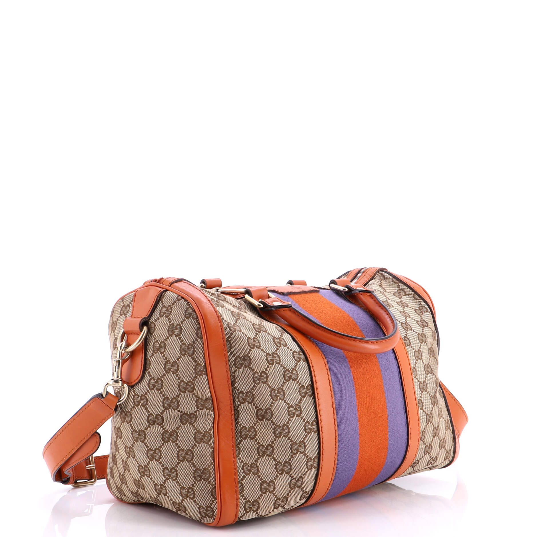 Vintage Web Boston Bag GG Canvas Medium