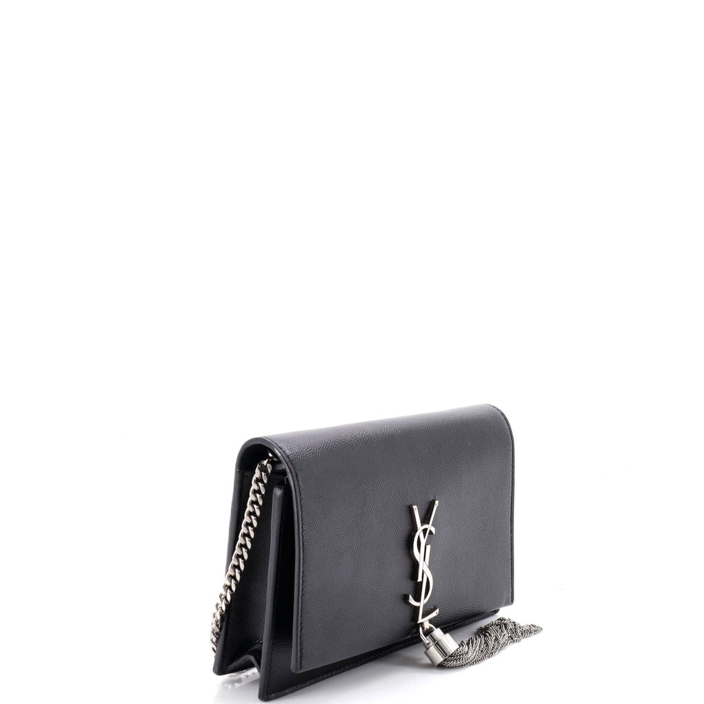 Classic Monogram Tassel Crossbody Bag Grainy Leather Small