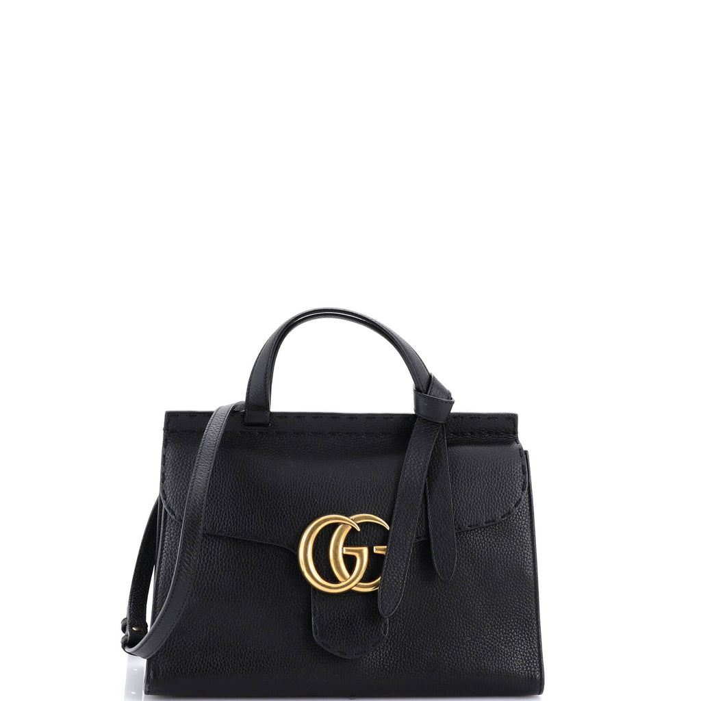 GG Marmont Top Handle Bag Leather Small