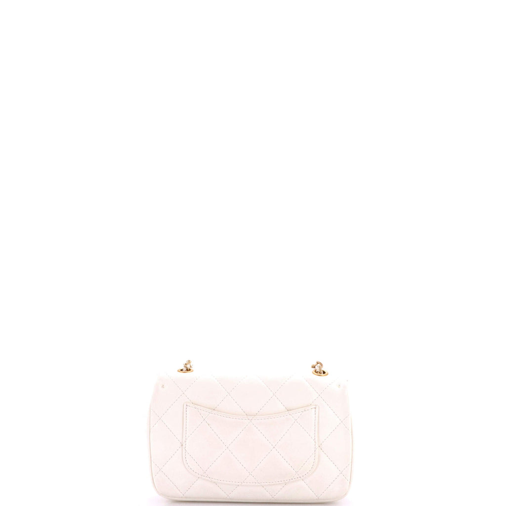 Heart Charms Flap Bag Quilted Lambskin Mini
