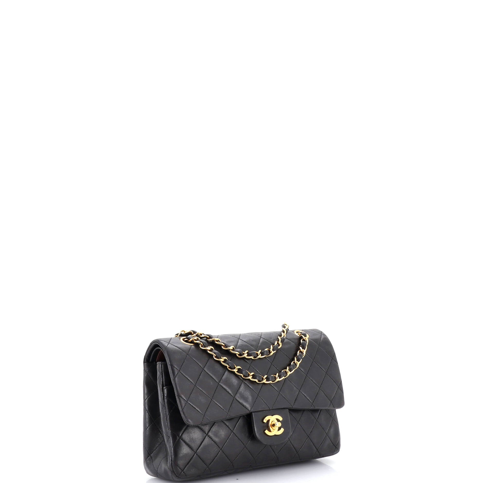 Vintage Classic Double Flap Bag Quilted Lambskin Medium