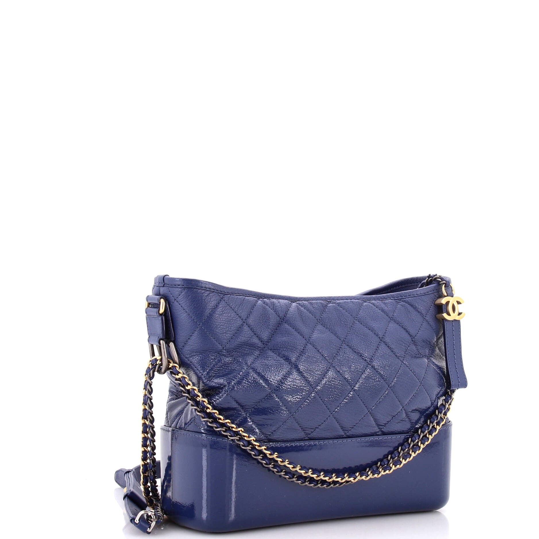 Gabrielle Hobo Quilted Goatskin and Patent Medium