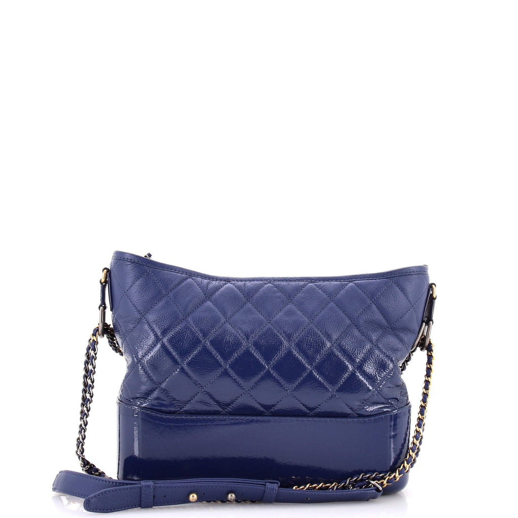 Gabrielle Hobo Quilted Goatskin and Patent Medium