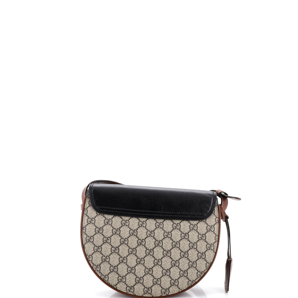 Padlock Saddle Shoulder Bag GG Coated Canvas and Leather Medium