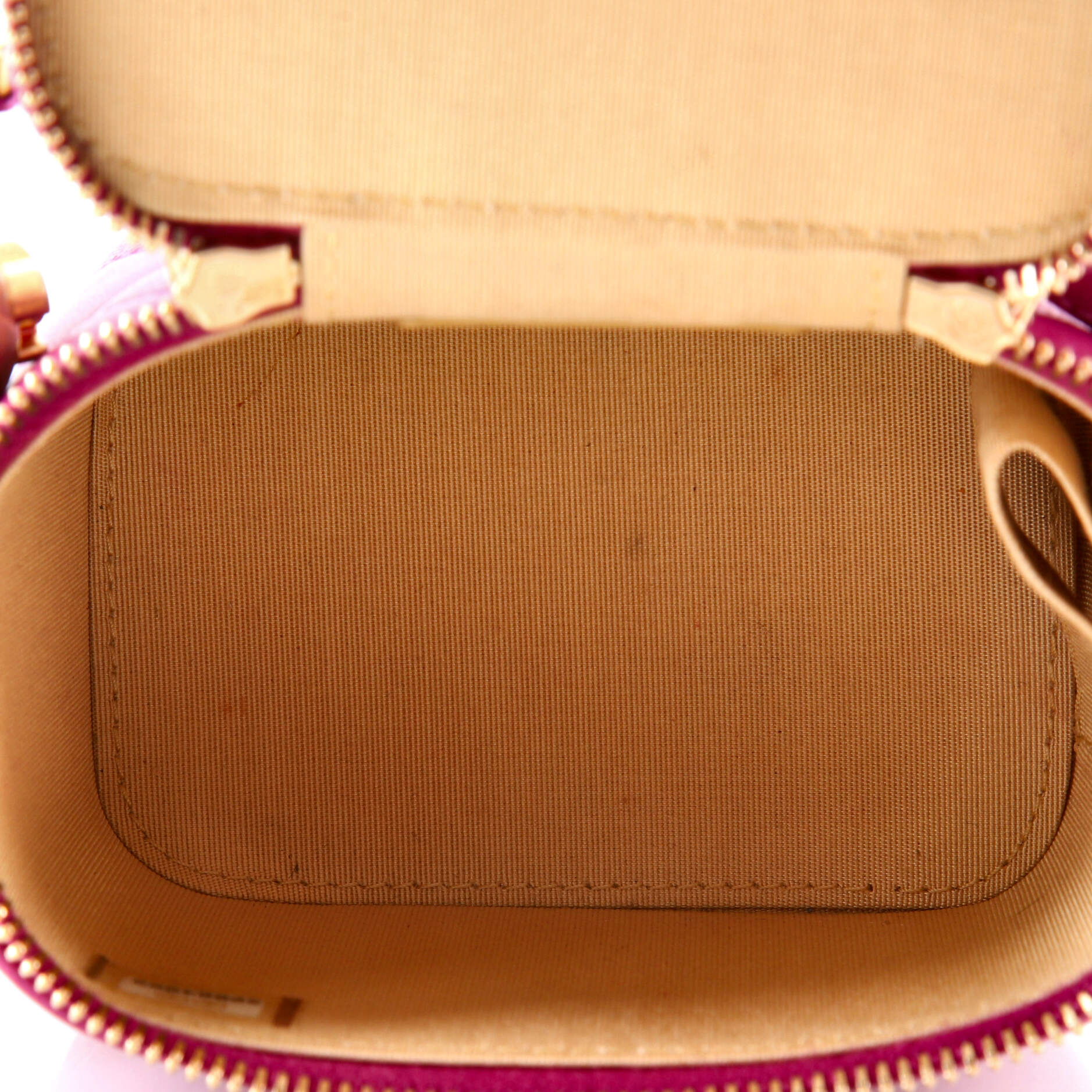 Pearl Crush Vanity Case with Chain Quilted Lambskin Mini