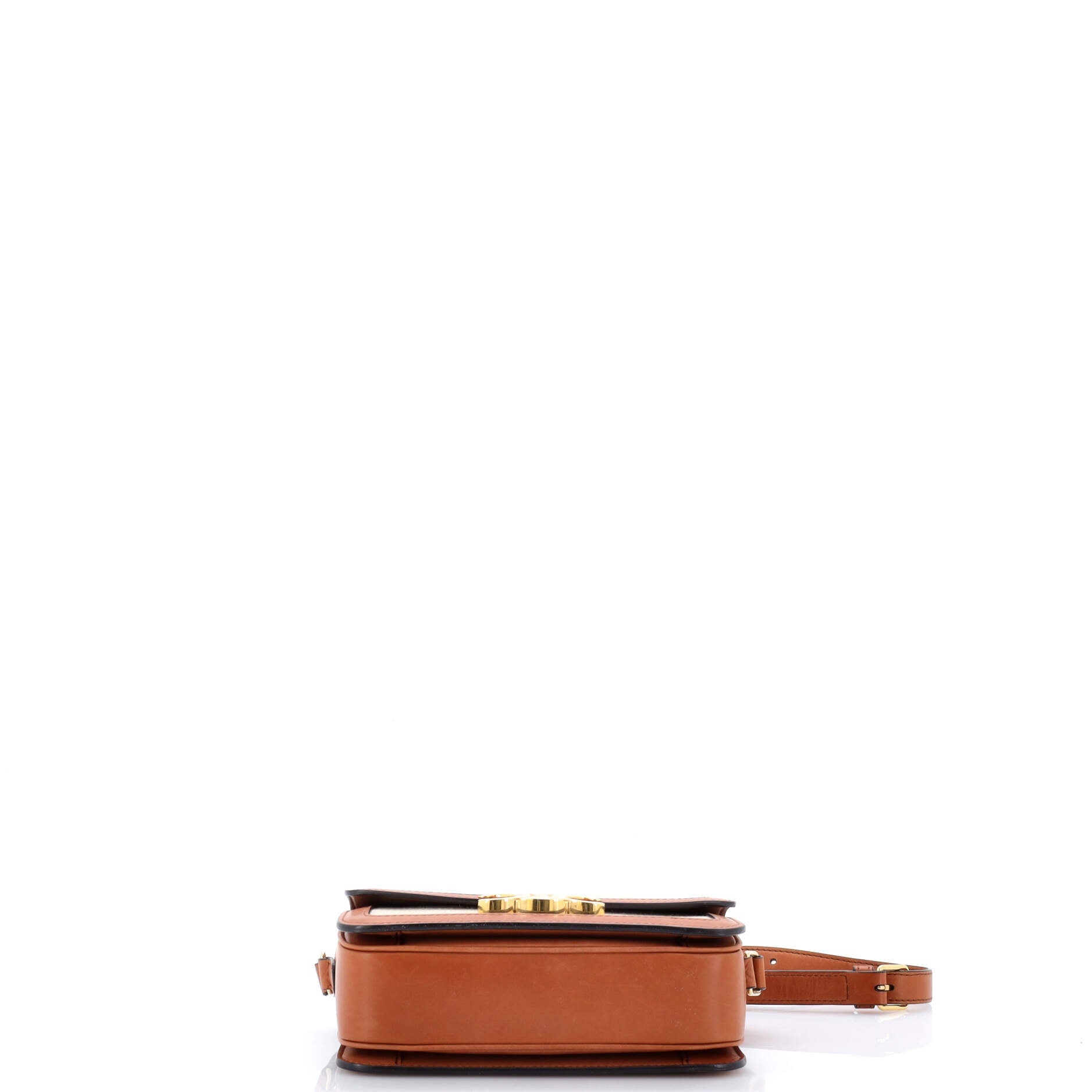 Triomphe Shoulder Bag Canvas with Leather Teen