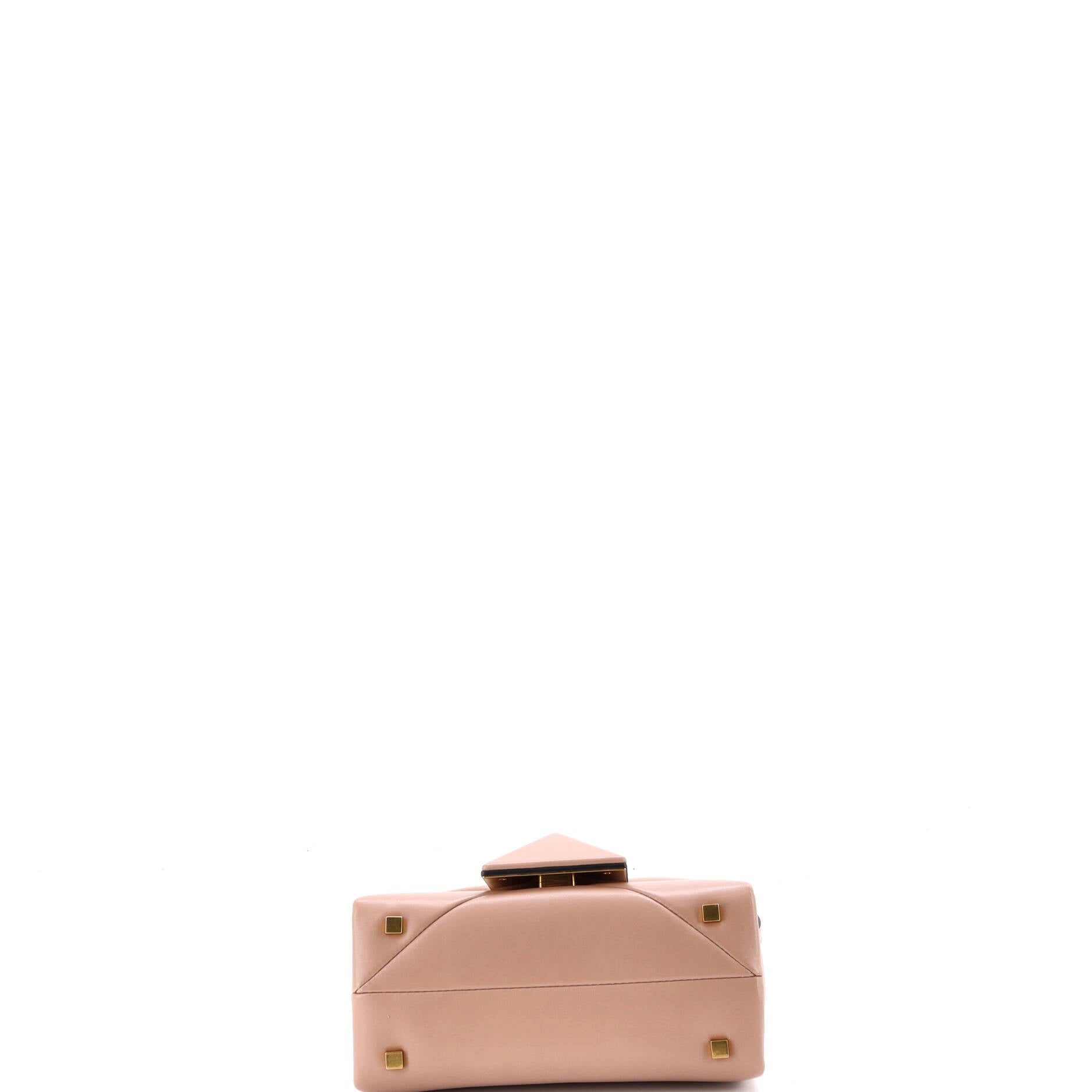 One Stud Top Handle Flap Bag Leather Mini