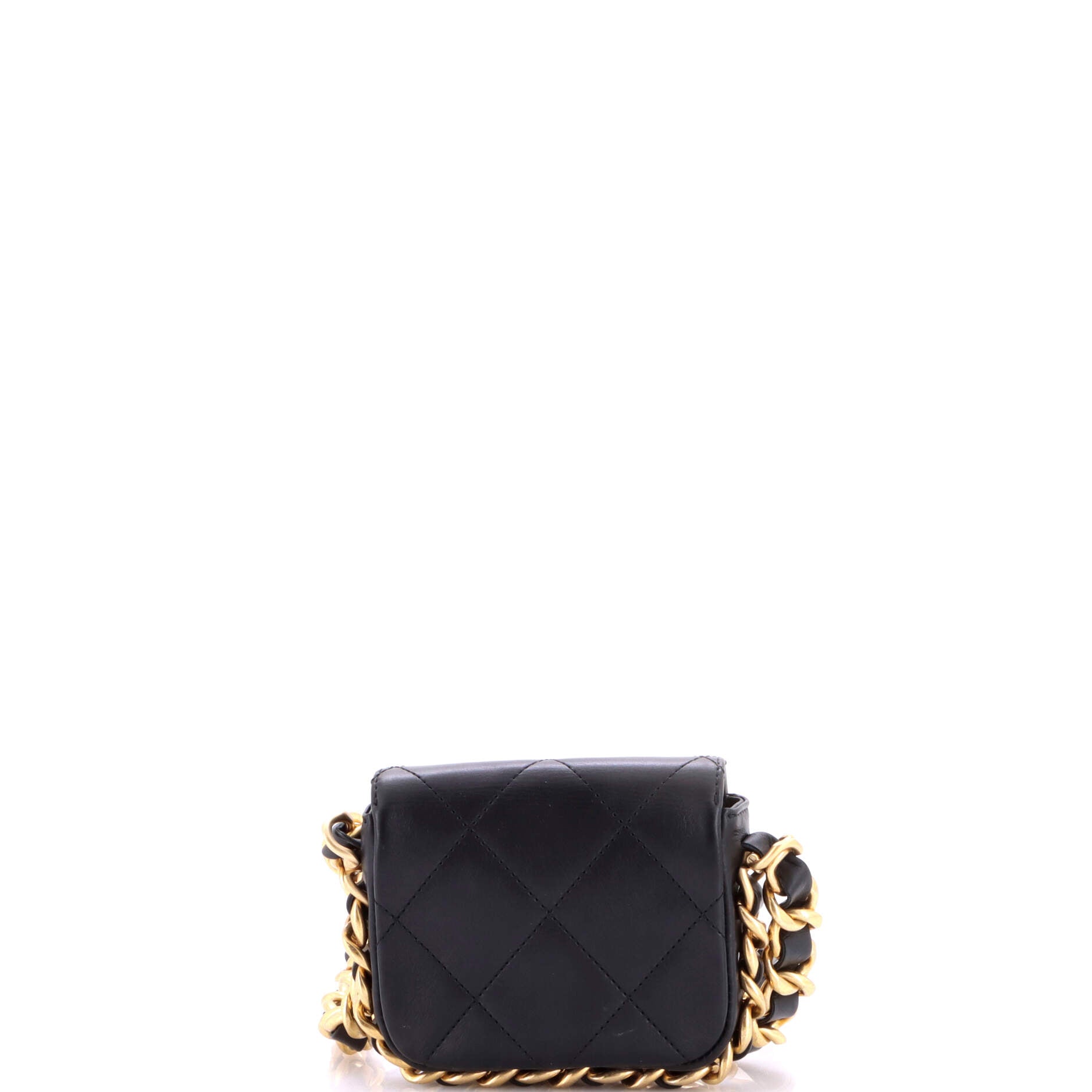 Framing Chain Flap Bag Quilted Calfskin Mini