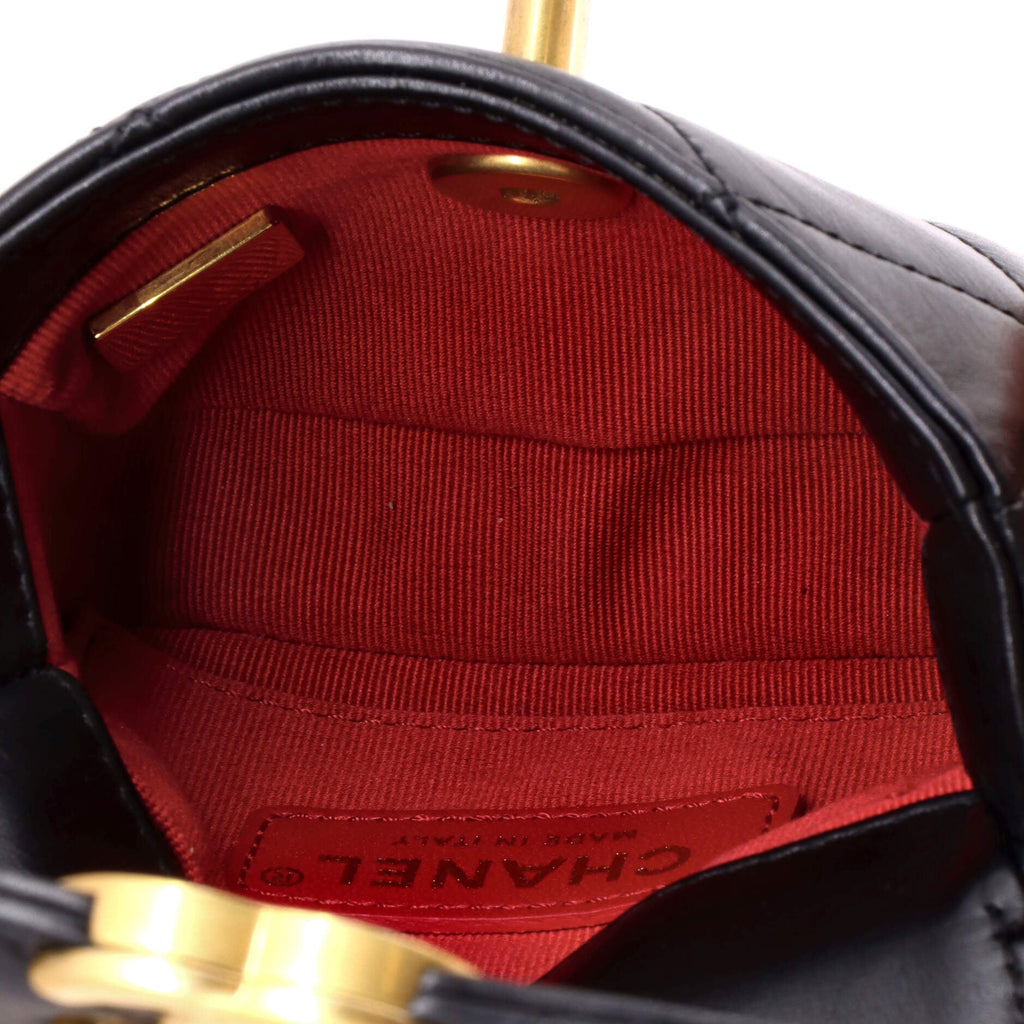 Framing Chain Flap Bag Quilted Calfskin Mini