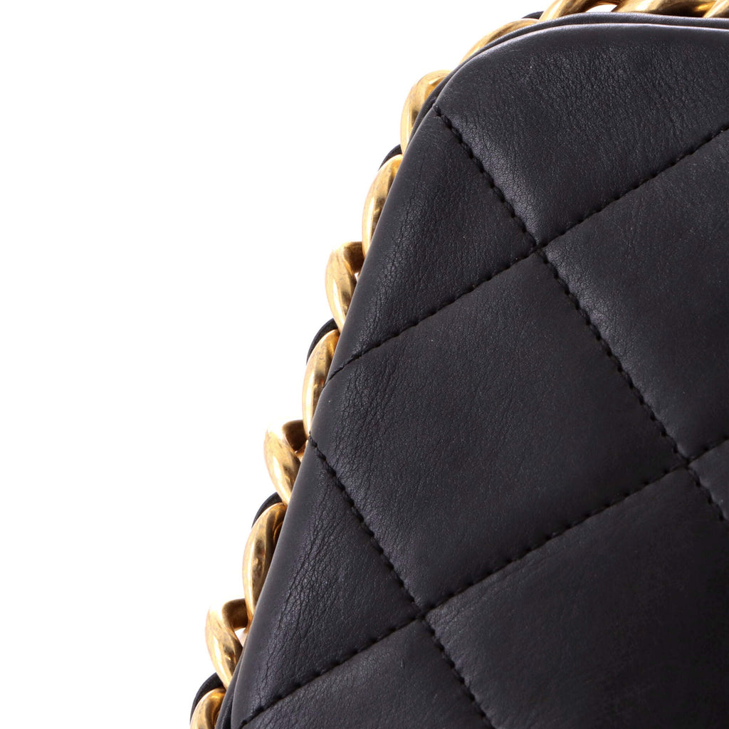 Framing Chain Flap Bag Quilted Calfskin Mini