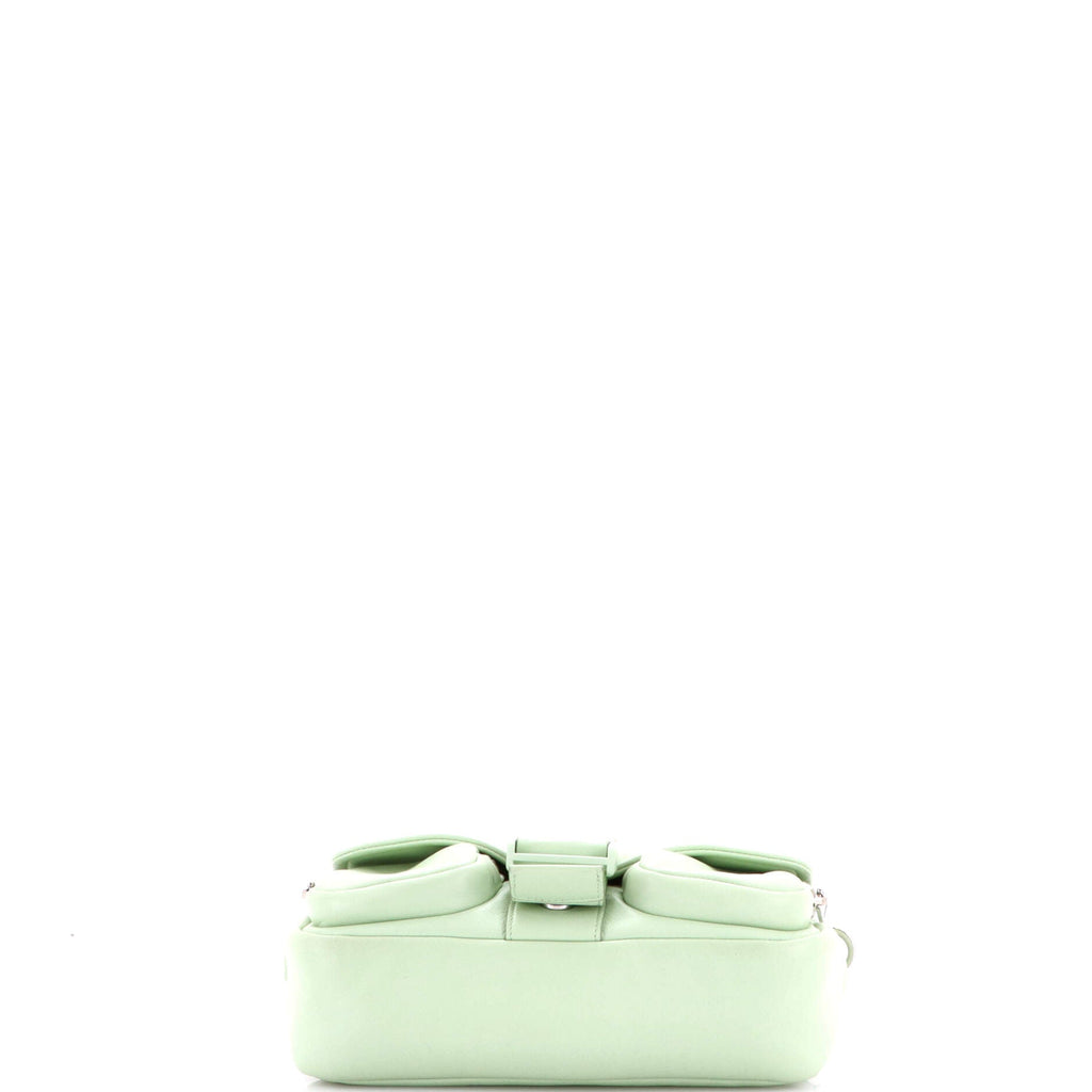 Padded Buckle Crossbody Bag Nappa Leather Small