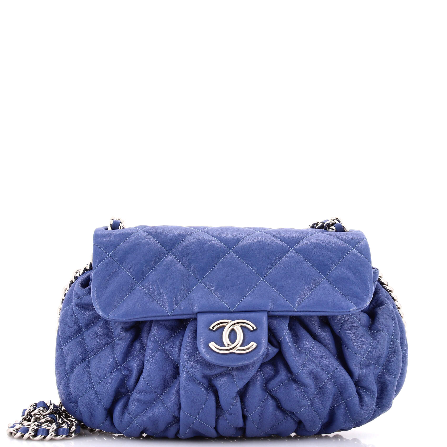 Chain Around Flap Bag Quilted Leather Medium