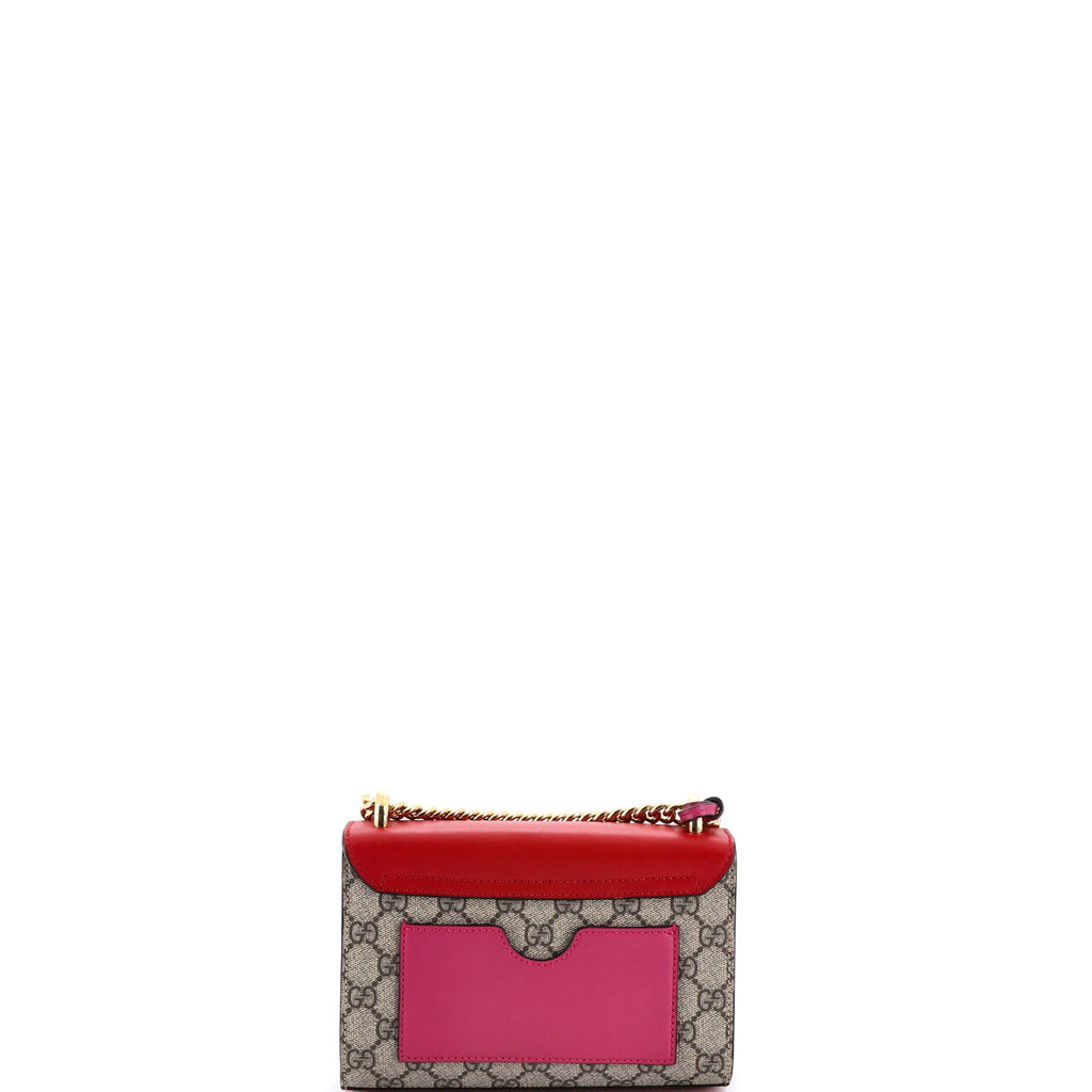 Padlock Shoulder Bag GG Coated Canvas and Leather Small