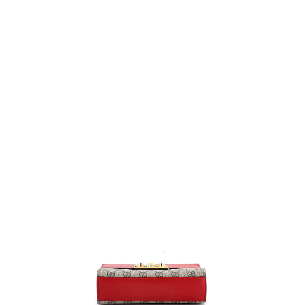 Padlock Shoulder Bag GG Coated Canvas and Leather Small