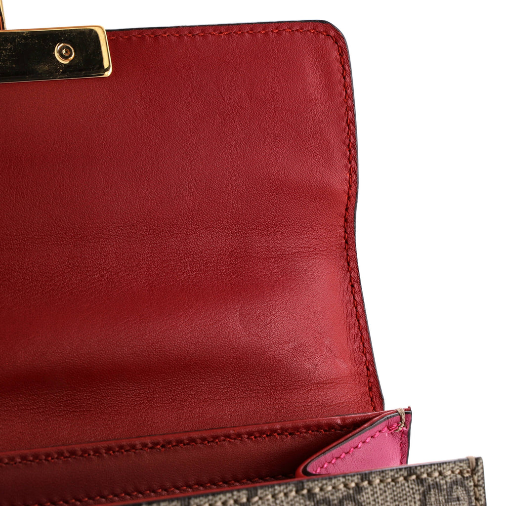 Padlock Shoulder Bag GG Coated Canvas and Leather Small