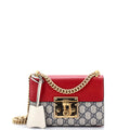 Padlock Shoulder Bag GG Coated Canvas and Leather Small
