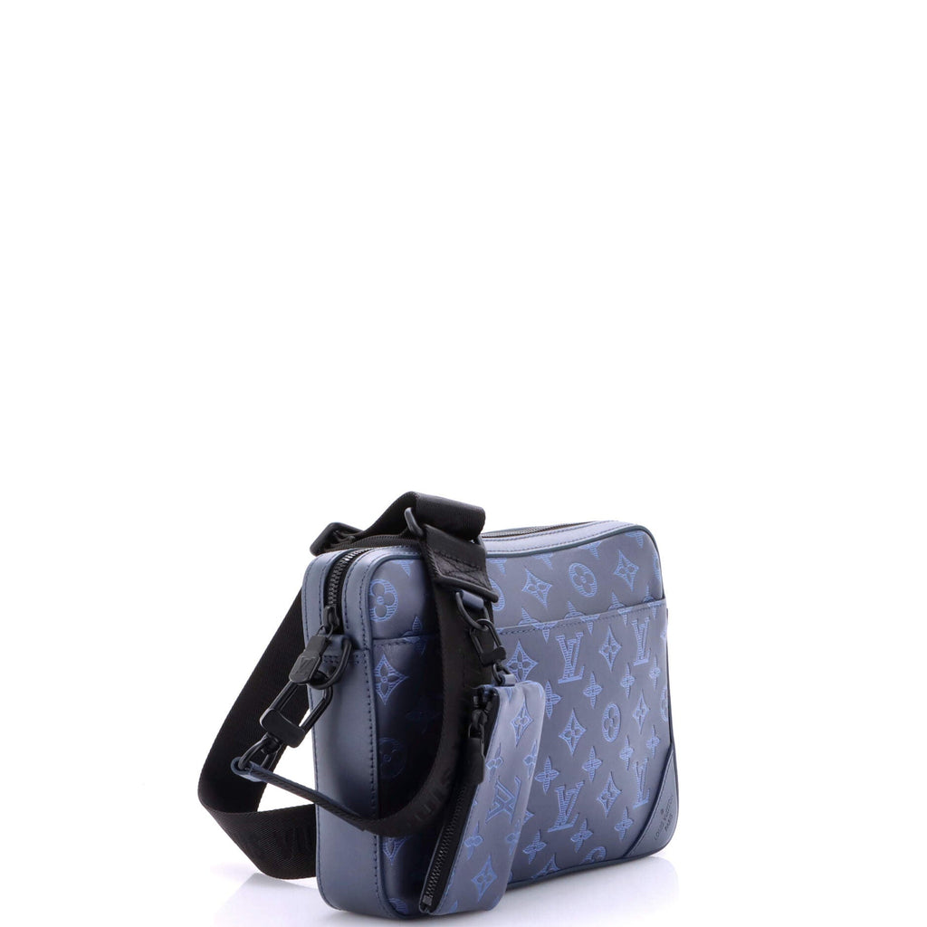 Duo Messenger Bag Monogram Shadow Leather
