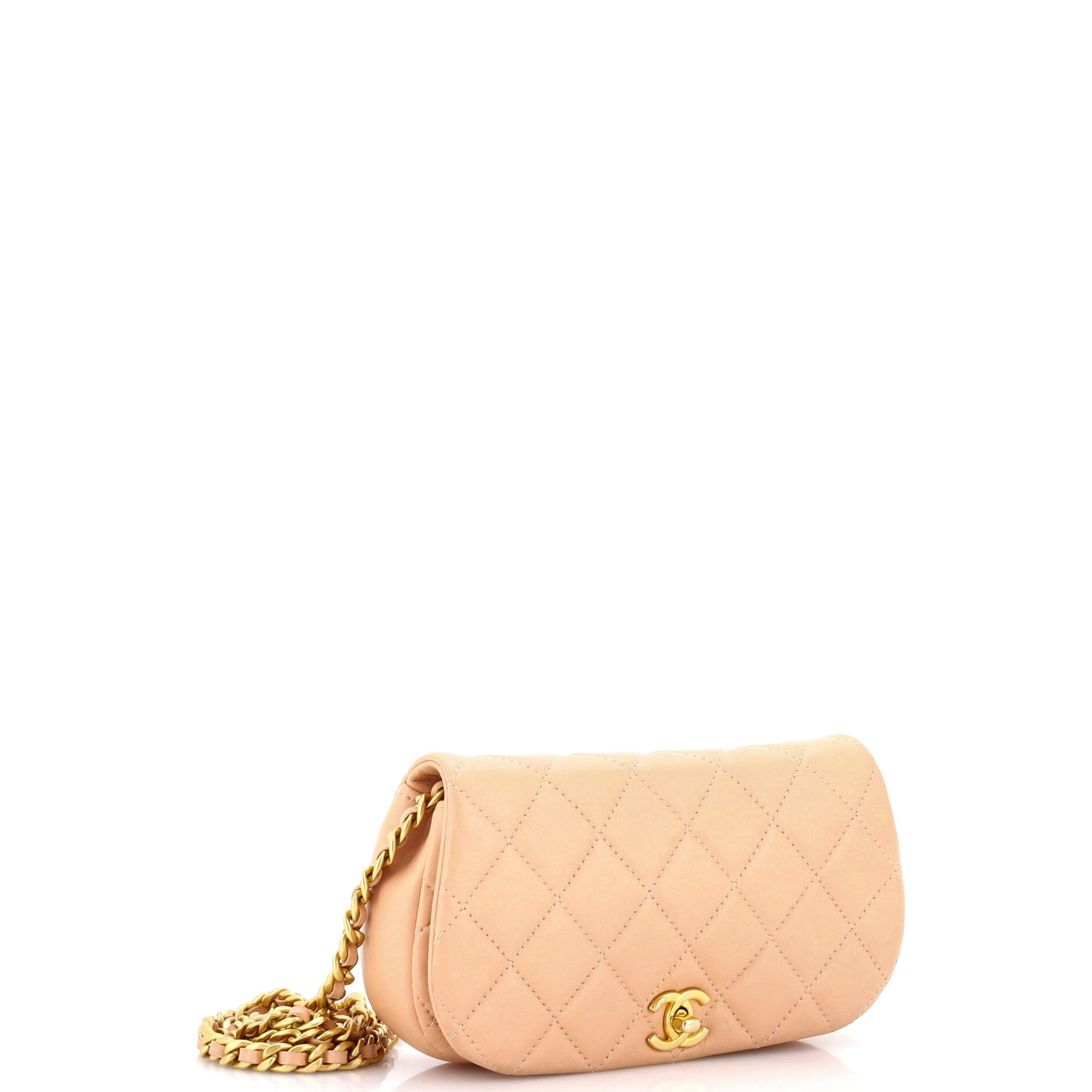 Coco Mail Clutch with Chain Quilted Calfskin