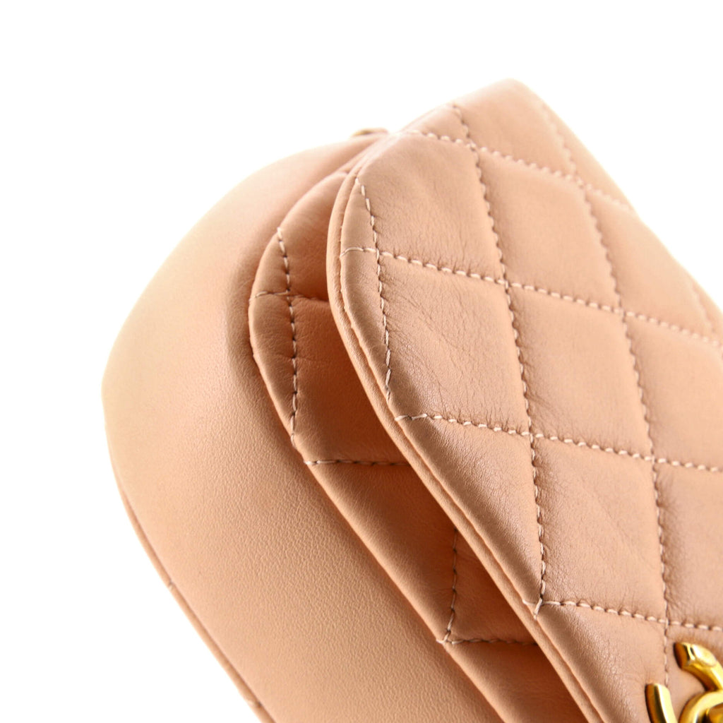 Coco Mail Clutch with Chain Quilted Calfskin